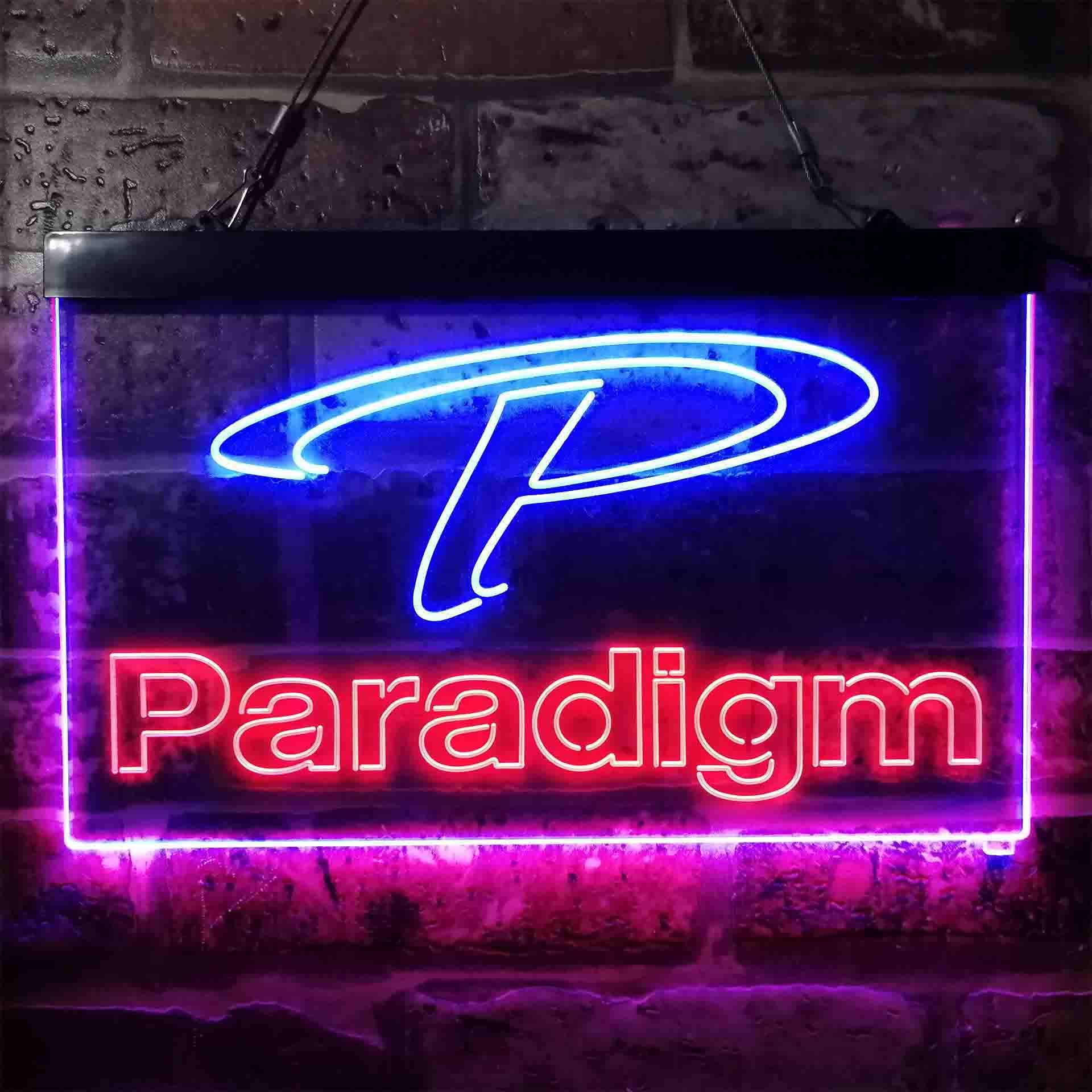 Paradigm Logo Dual LED Neon Light Sign